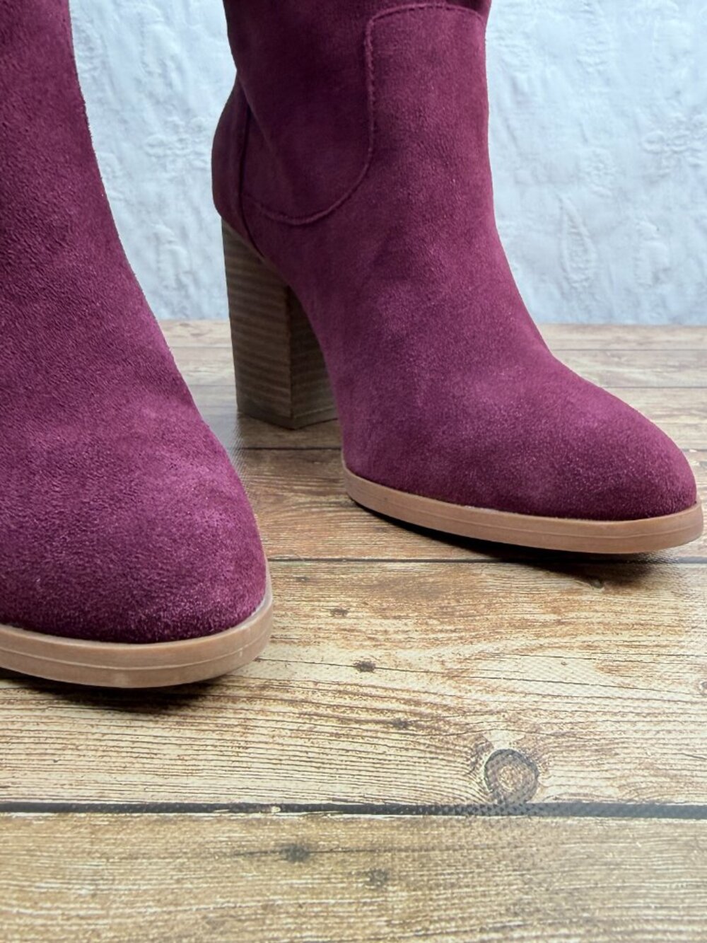Nine West Burgundy Slouch Tall Heeled Boots Size 9 Title: Nine West Women's - Picture 6 of 12